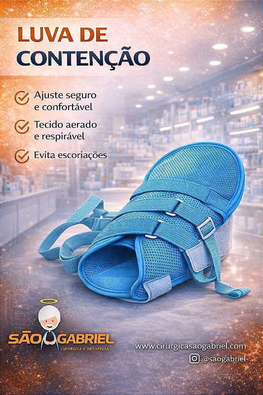 Luva de Contenção Senior Care Azul | Cirurgica São Gabriel