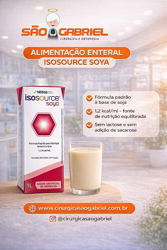 Isosource Soya 1L Sem Lactose | Cirurgica São Gabriel