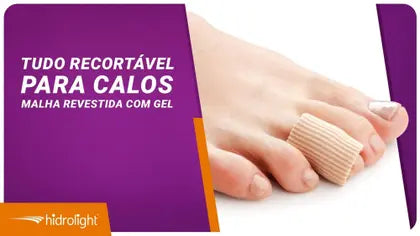 Tubo de malha recortável revestido com gel para calos ft305 Hidrolight