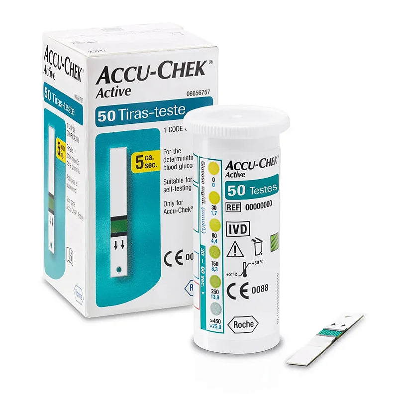 Fitas Accu-Chek Active c/50 testes | Cirurgica São Gabriel