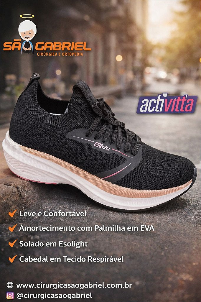 Tênis Feminino Preto 4849202 Actvitta