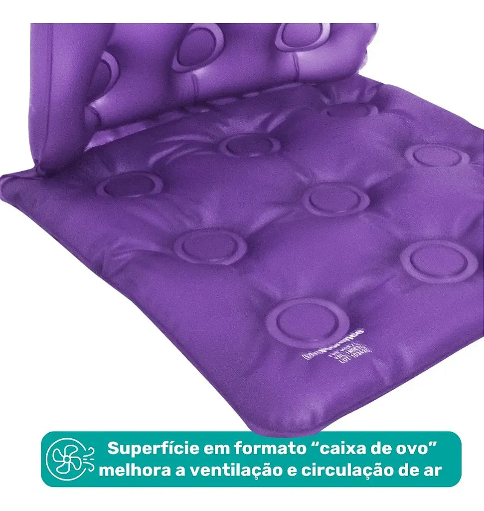 Almofada ortopédica Assento Gel Quadrado Com Encosto inflavél Bioflorence