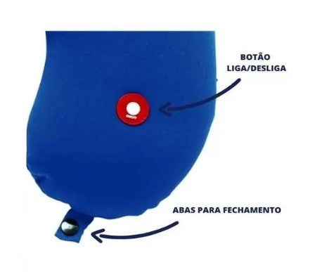 Almofada de Pescoço Massageadora Azul — foto 3