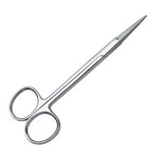 Tesoura Iris Ou Gengiva Reta em Aço Inox 12cm