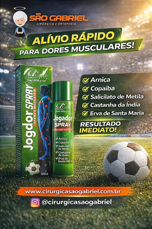 Jogador Spray 120ml Bell Corpus | Cirurgica São Gabriel