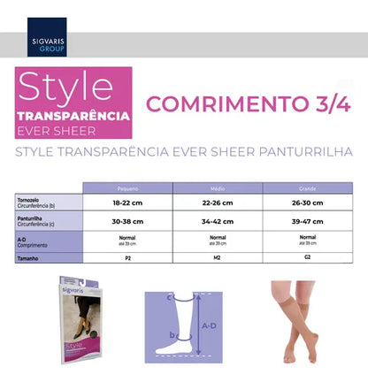 Meia Compressão 3/4 Ever Sheer 20-30mmHg — foto 3