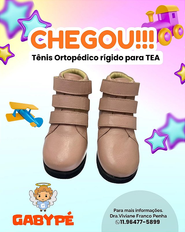 Bota Ortopédica Infantil Rígida Rosa — foto 2