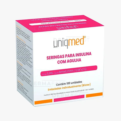 Seringas para Insulina 0,3ml 6mm Uniqmed — foto 2