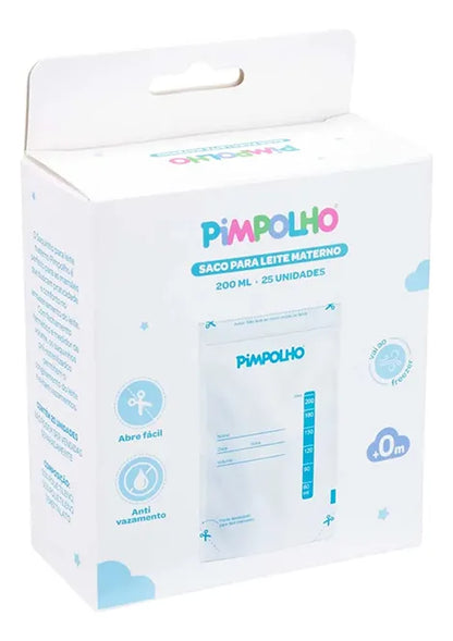 Saco Para Leite Materno 200ml 25un Pimpolho — foto 4