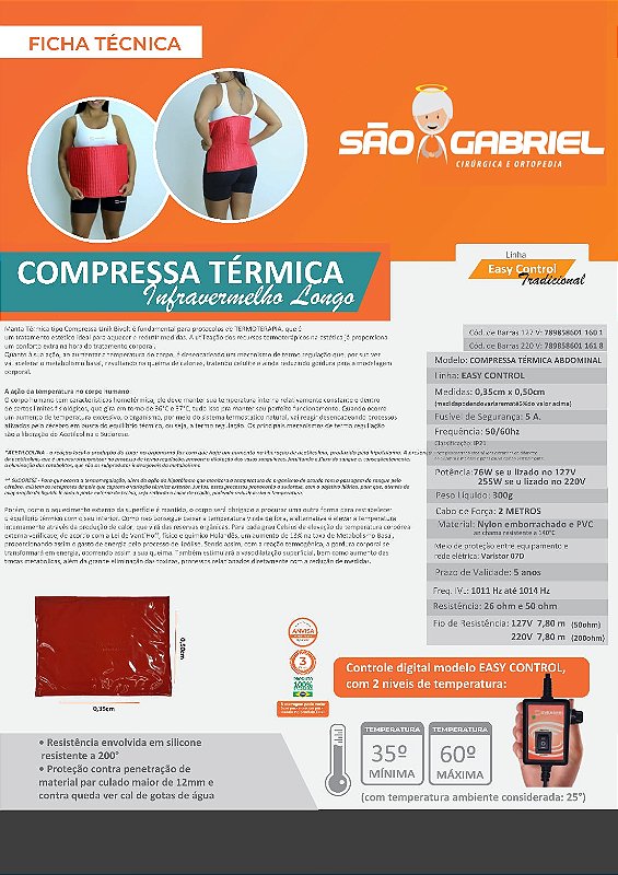 Compressa Térmica 0,35x0,50 Styllus Term | Cirurgica São Gabriel