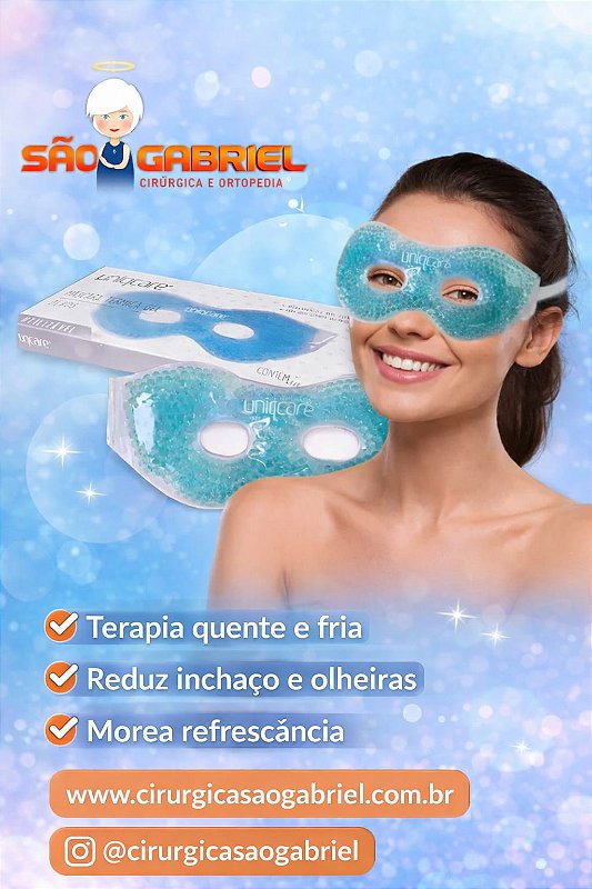 Máscara Térmica Gel Olhos Azul