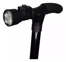 Bengala Dobrável com Luz Led Preta