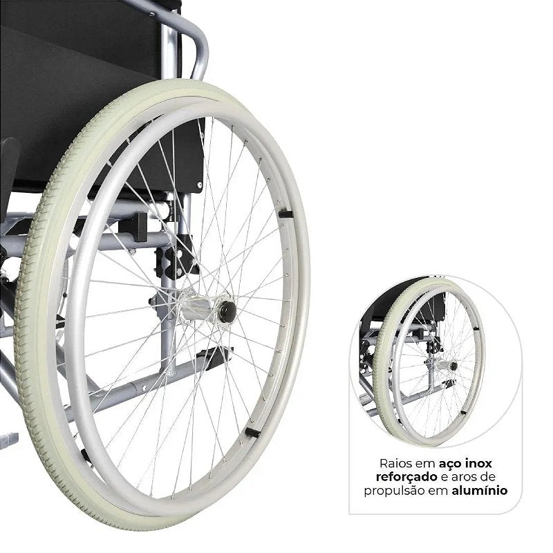 Cadeira de Rodas D600 Dobrável 120kg Dellamed — foto 5