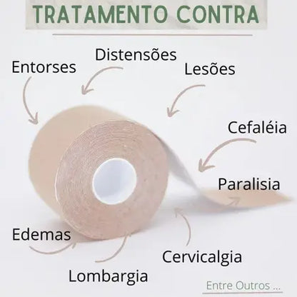 Bandagem Elástica Funcional Kinesio Tape Bege — foto 3