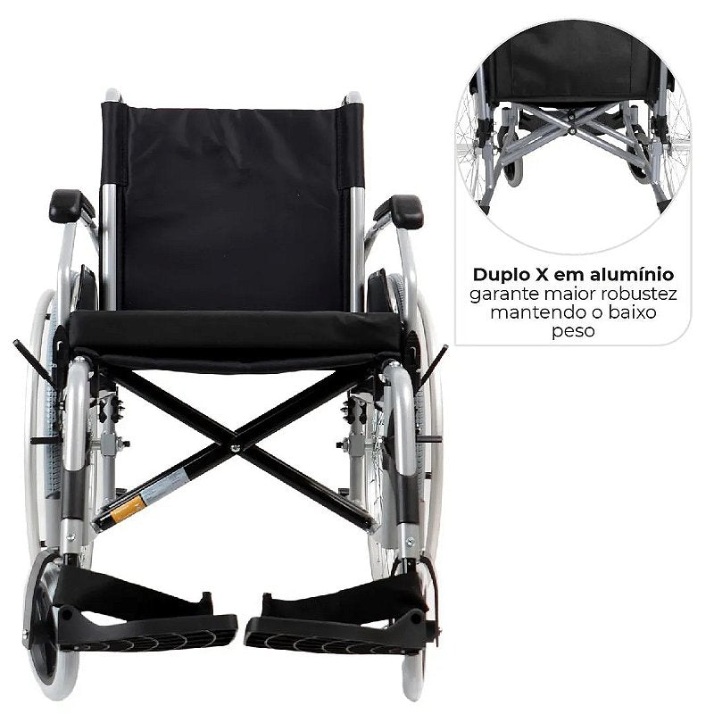 Cadeira de Rodas D600 Dobrável 120kg — foto 3