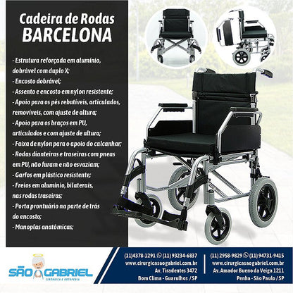 Cadeira de Rodas Barcelona 115kg Praxis — foto 6