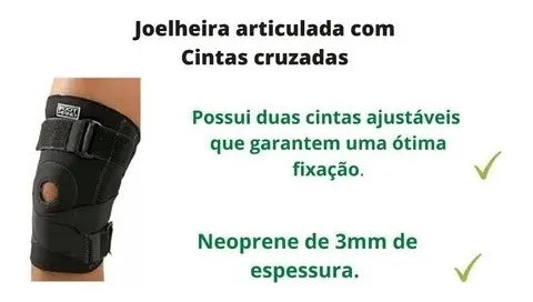 Joelheira Articulada Neoprene com Cintas — foto 2