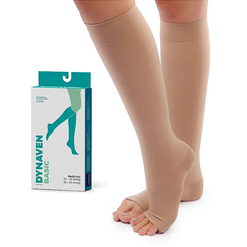 Meia Compressão 3/4 20-30mmHg Ponteira Aberta