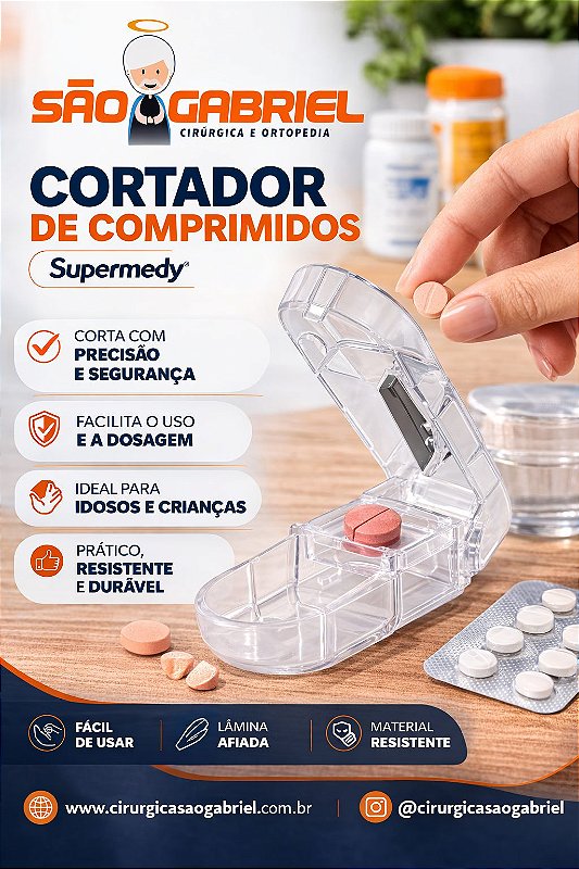 Cortador de Comprimidos Supermedy Transparente