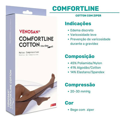 Meia Compressão 3/4 Zíper 20-30mmHg Venosan — foto 3