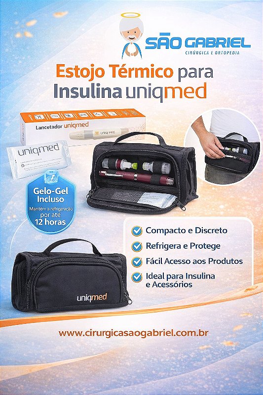 Bolsa Térmica Insulina Uniqmed Preta | Cirurgica São Gabriel