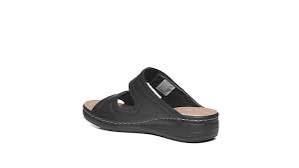 Chinelo Pegada Feminino em Couro Preto 233813-04