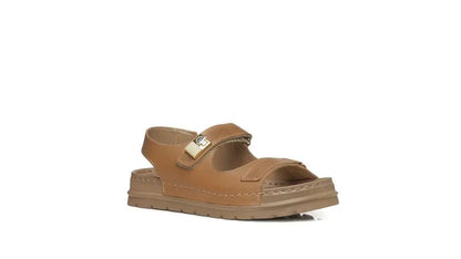 Sandália Pegada Feminina em Couro Camel 234704-07