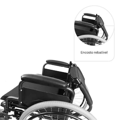 Cadeira de Rodas D400 Dobrável 120kg Dellamed — foto 3