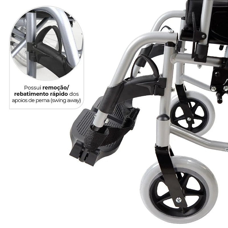 Cadeira de Rodas D600 Dobrável 120kg — foto 4