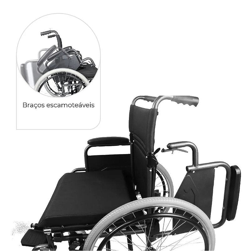 Cadeira de Rodas D400 Dobrável 120kg Dellamed — foto 4