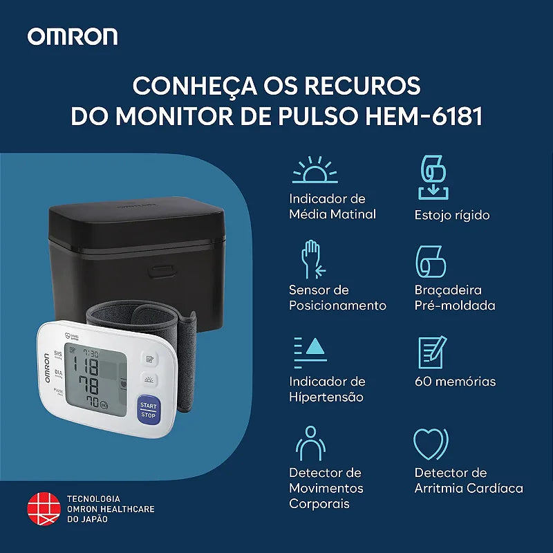 Aparelho Pressão de Pulso Omron HEM-6181 — foto 4