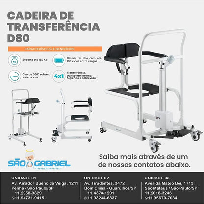 Cadeira Transferência D80 Elétrica 135Kg — foto 7
