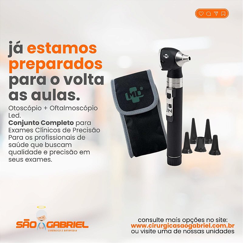 Otoscópio Omni 3000 Led Preto