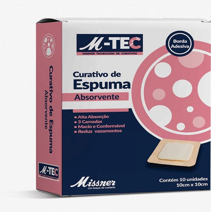 Curativo Espuma Absorvente 10x10cm Borda