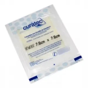 Compressa com Petrolatum 7,6x7,6cm Curatec