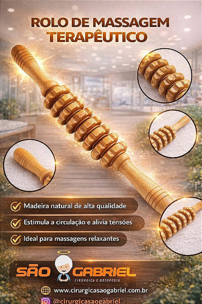 Rolo Massageador Corporal Madeira