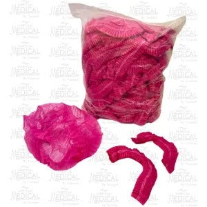 Touca Sanfonada  Rosa  -  Pacote com 100 Unidades