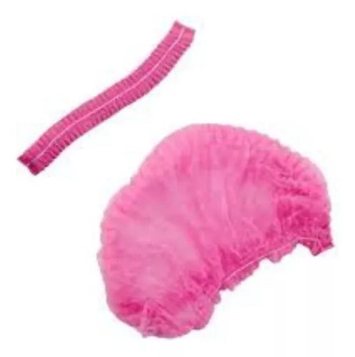 Touca Sanfonada  Rosa  -  Pacote com 100 Unidades