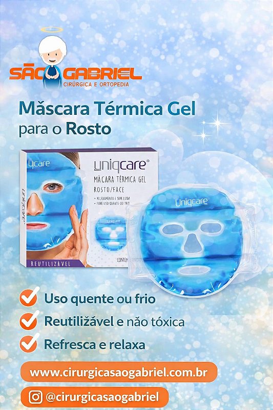 Máscara Térmica Gel Rosto Uniqcare