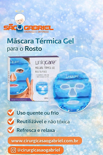 Máscara Térmica Gel Rosto Uniqcare