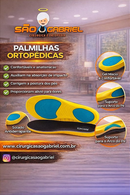 Palmilha Ortopédica Sports PU 42-47