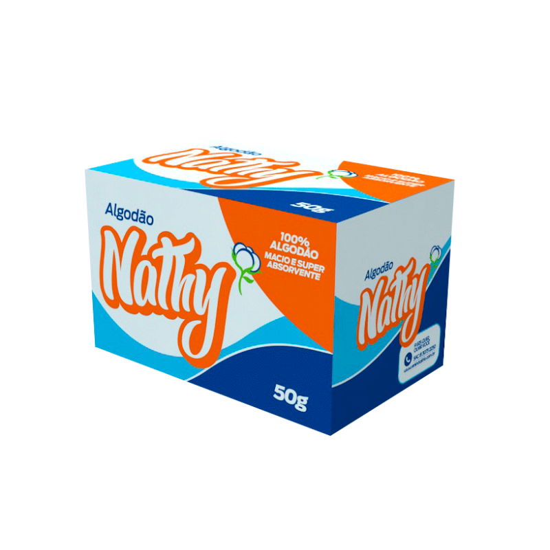 Algodão Nathy 50g Macio e Absorvente