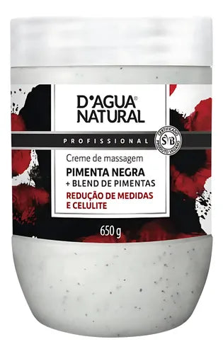Creme Massagem Pimenta Negra 650g