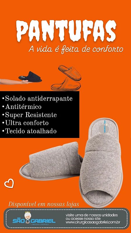 Pantufa Antiderrapante Aberta Cinza — foto 3