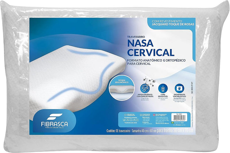 Travesseiro Nasa Ortopédico Cervical Fibrasca