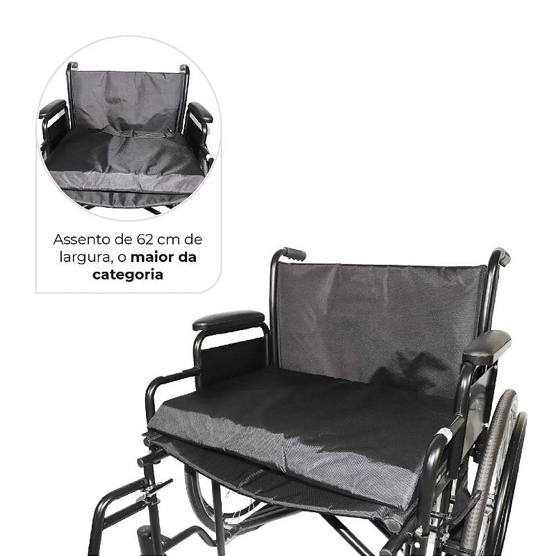 Cadeira de Rodas D500 Obeso 180Kg Dellamed — foto 3