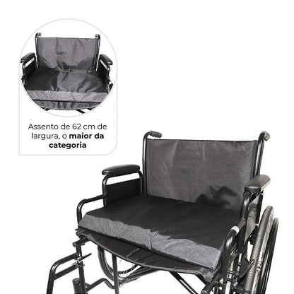 Cadeira de Rodas D500 Obeso 180Kg Dellamed — foto 3