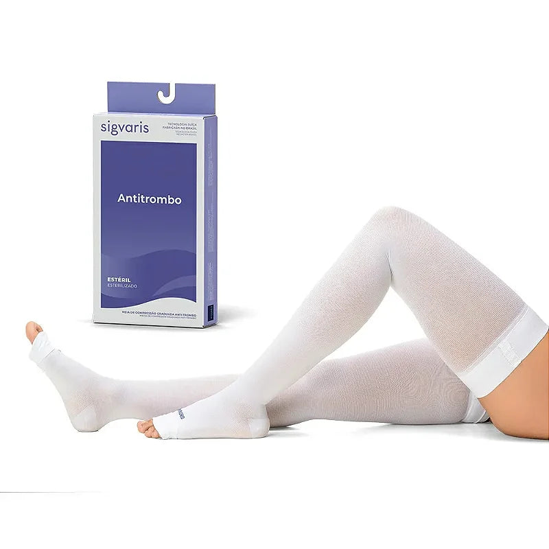 Meia Elástica Antitrombo 18-23mmHg Branca