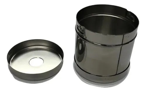 Porta Algodão Inox com Mola 400ml — foto 2