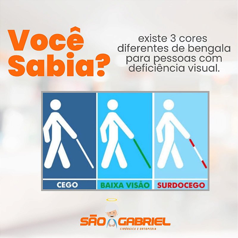 Bengala Guia Dobrável Alumínio | Cirurgica São Gabriel